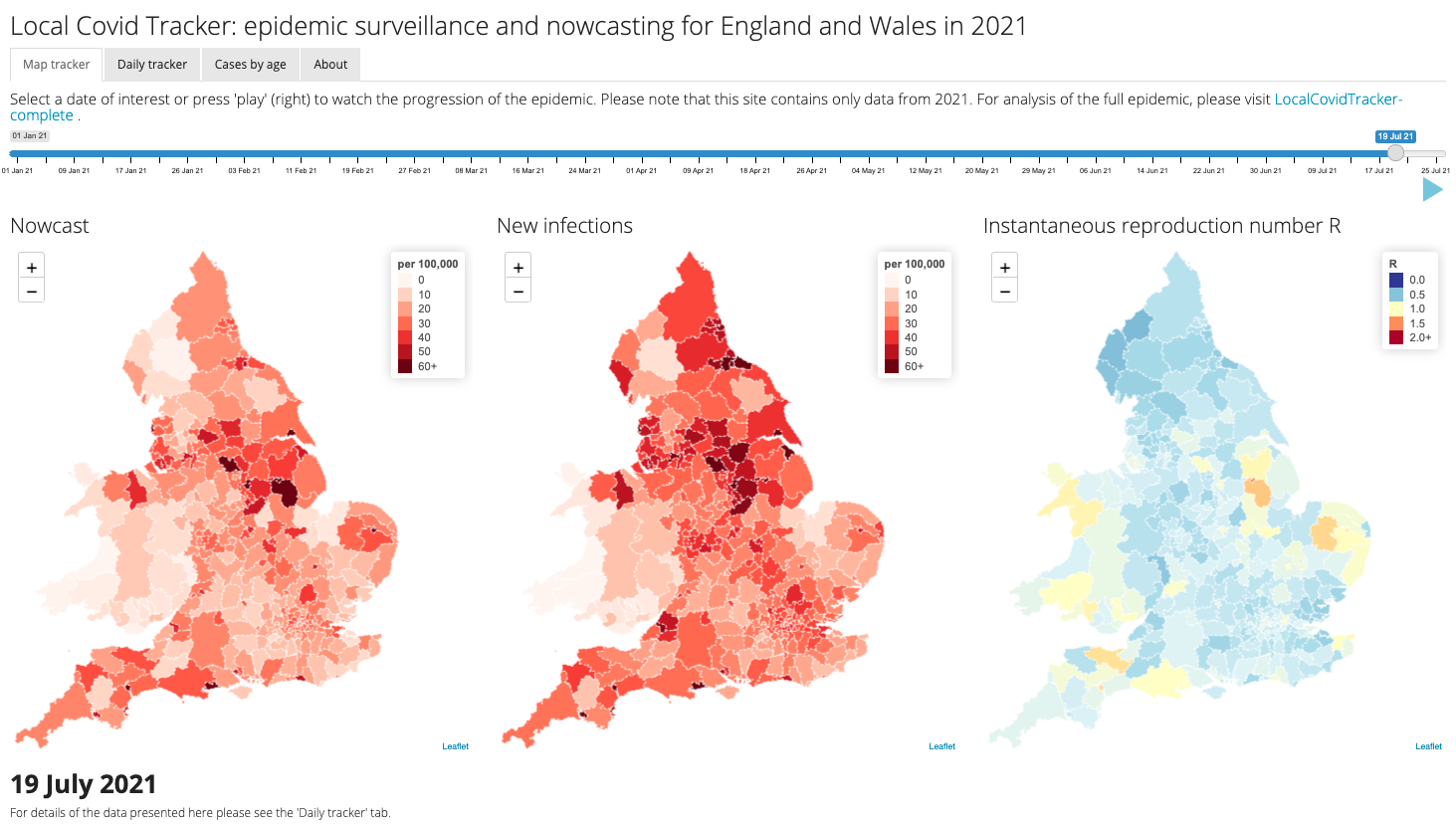 track local infection levels in England and Wales